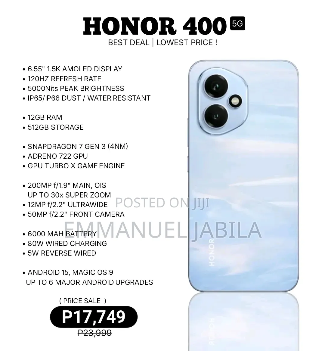 Honor 400 512 GB Blue