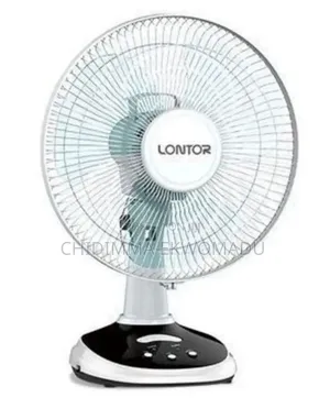 12" Lontor Rechargeable Table Fan With Bright Light Cf025-12