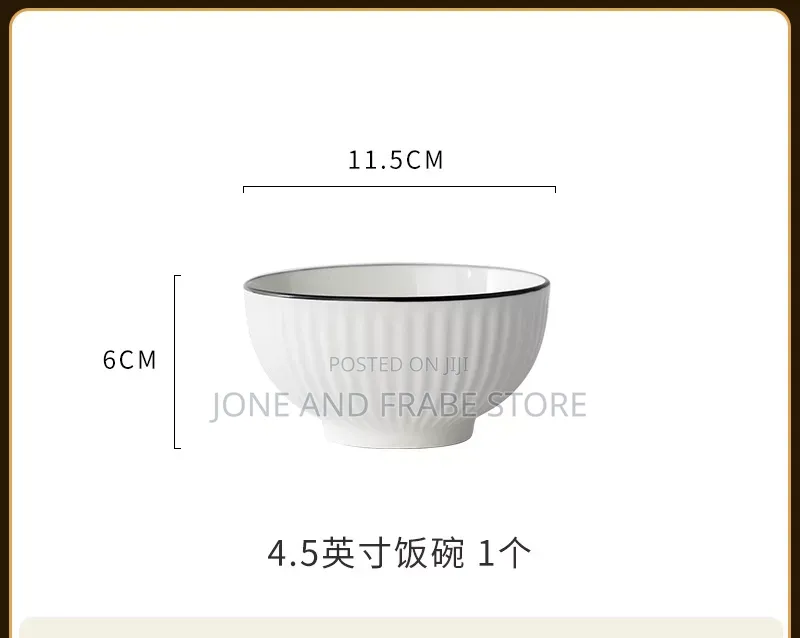 10pcs Sets Ceramic Soup Bowls 4.5-Inches