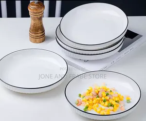 10pcs Sets Ceramic Flat Plate - 6inches