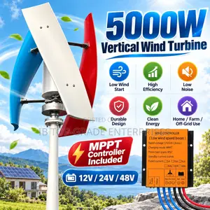 Get 5000W 48V Vertical Wind Turbine