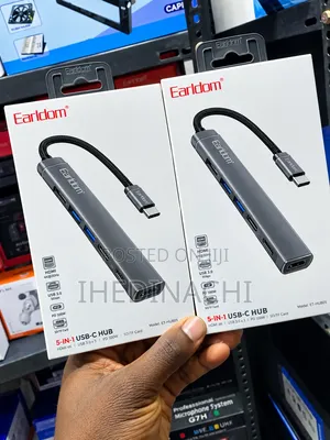 "5-in-1 USB Hub Type-C Multiport Adapter for Laptop PC"
