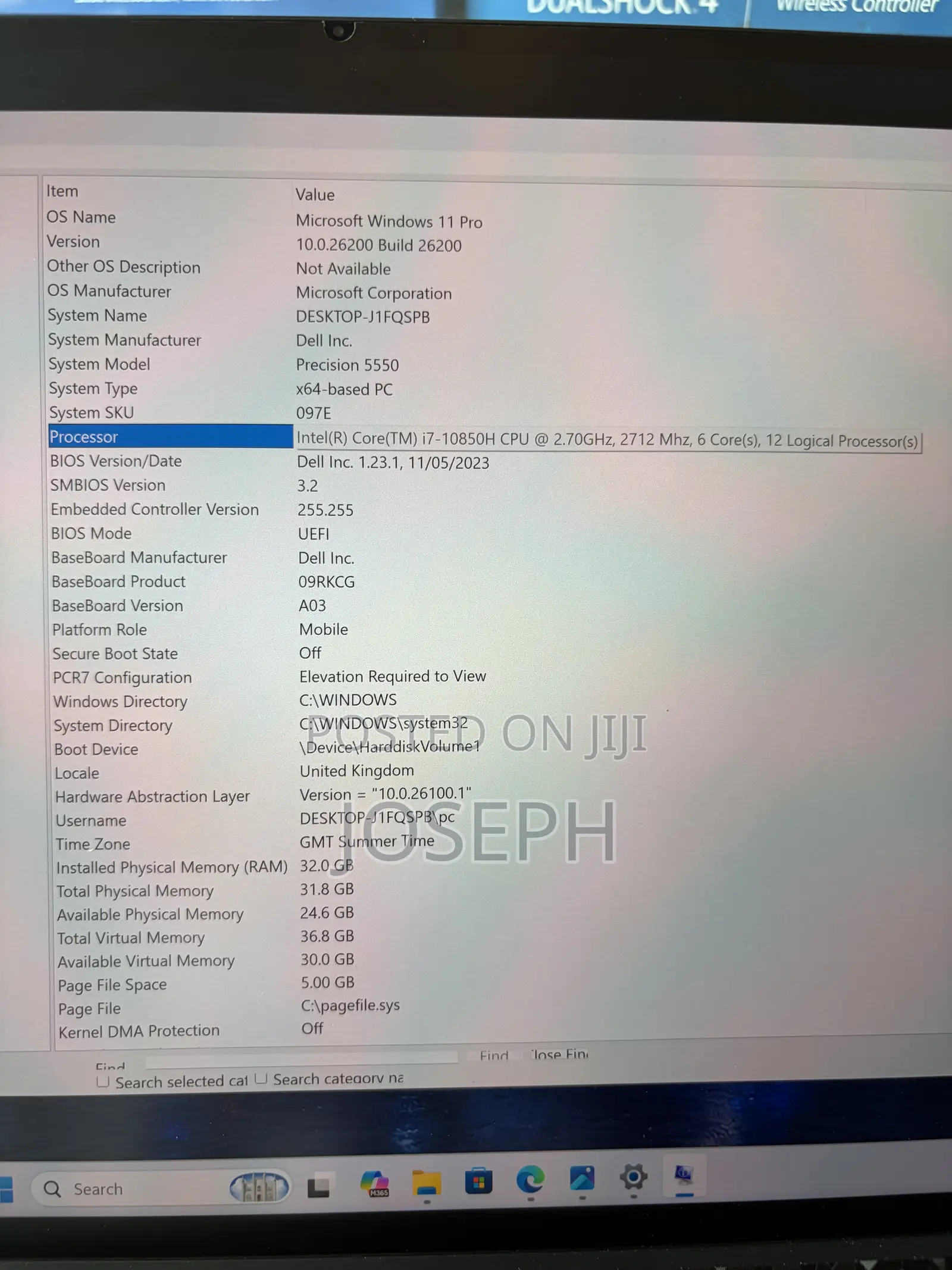 Laptop Dell Precision 5550 32GB Intel Core i7 SSD 512GB