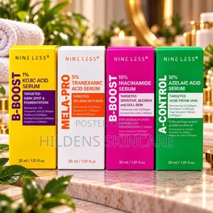 NINE LESS Facial Serums – 4 Targeted Skincare Options, 30ml