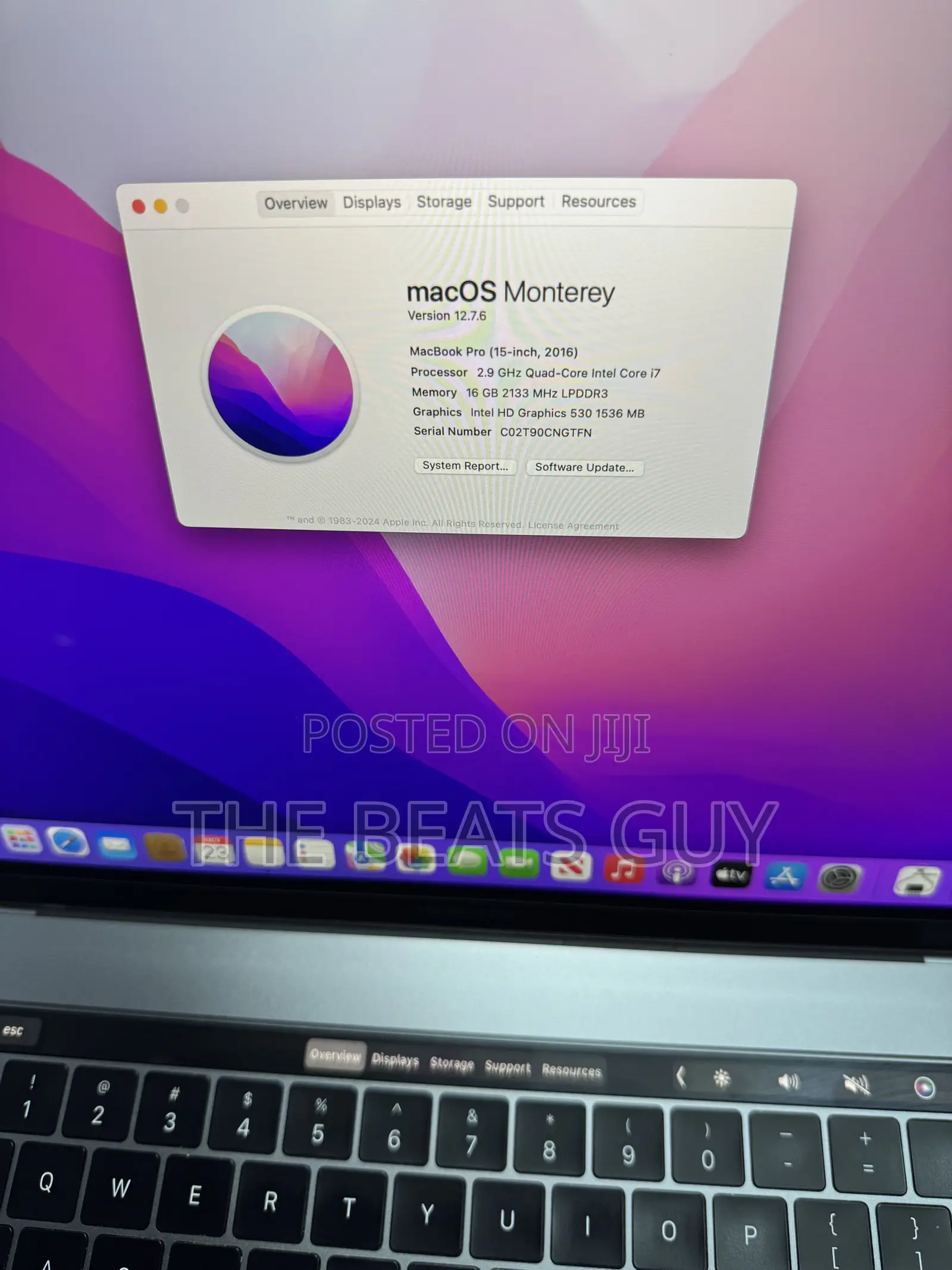 Laptop Apple MacBook Pro 2016 16GB Intel Core i7 SSD 1T