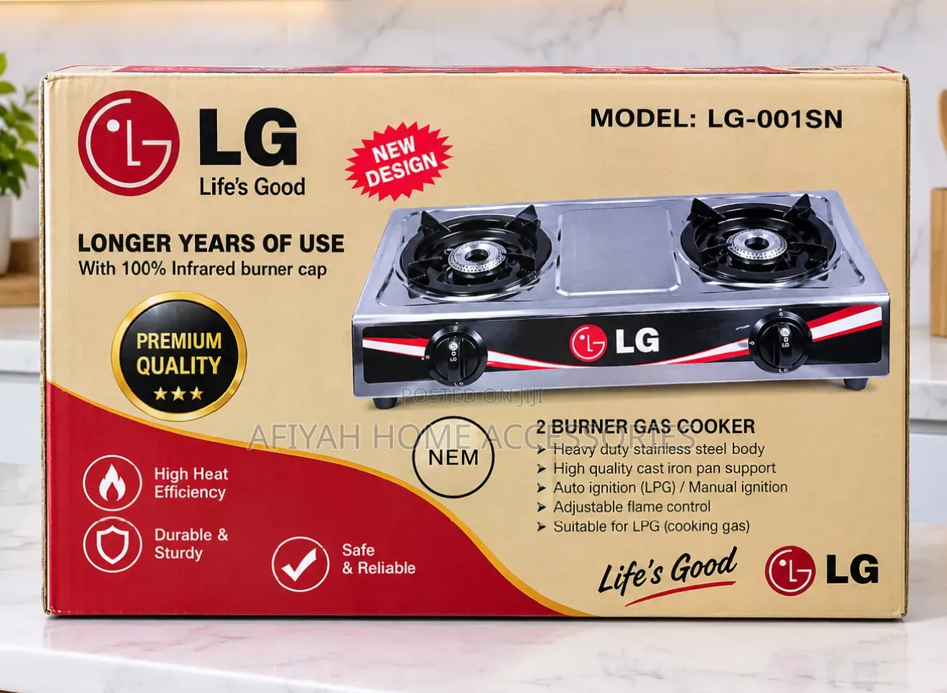 LG 2 Face Gas Cooker