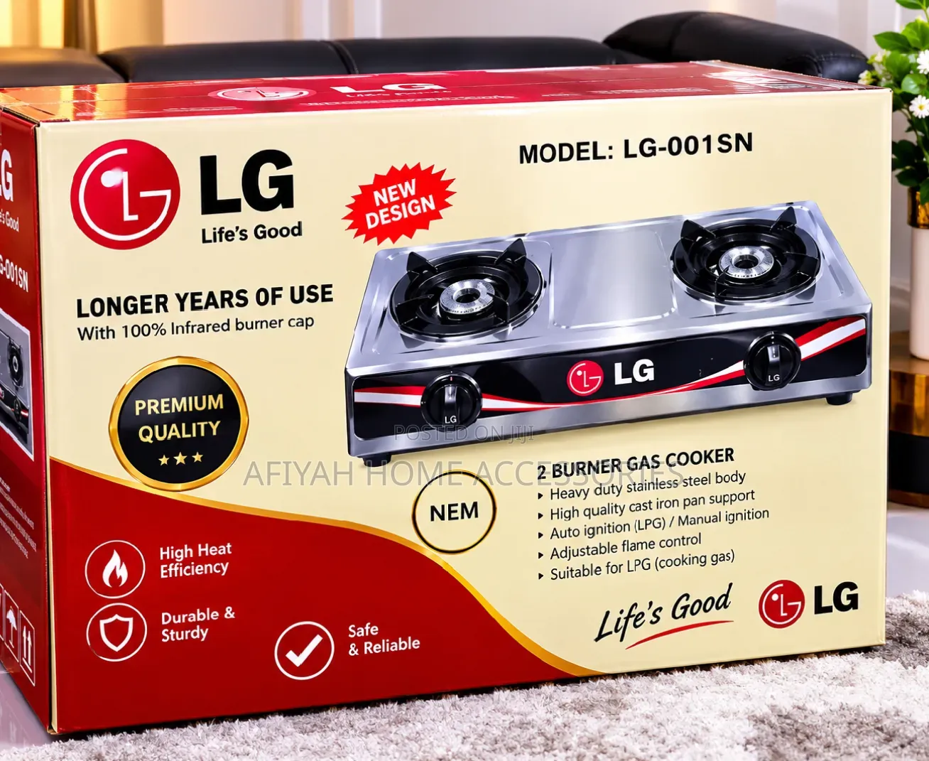 LG 2 Face Gas Cooker
