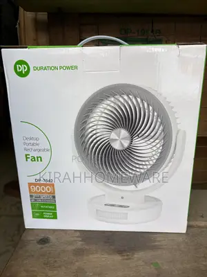 Table Top Rechargeable Fan With Led Light
