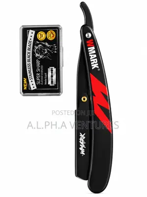 WMARK Professional Folding Barber Straight Razor With Blade Case