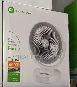 Table Top Rechargeable Fan With Led Light