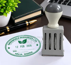 Green Oval Pre-Inked Approval Dated Stamp for Office Documents