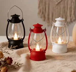 Battery Powered LED Lantern Flame Light Oil Lamp Style Long Lasting