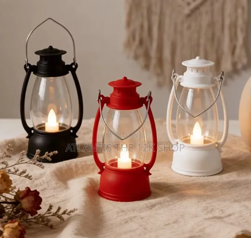 Battery Powered LED Lantern Flame Light Oil Lamp Style Long Lasting