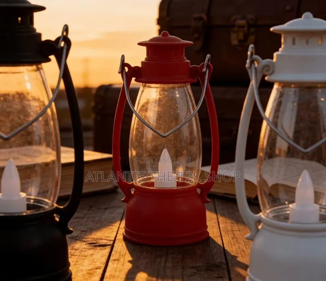 Battery Powered LED Lantern Flame Light Oil Lamp Style Long Lasting