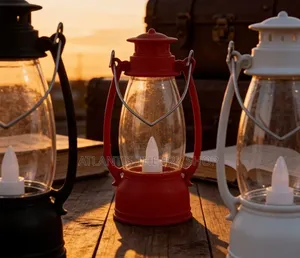 Battery Powered LED Lantern Flame Light Oil Lamp Style Long Lasting