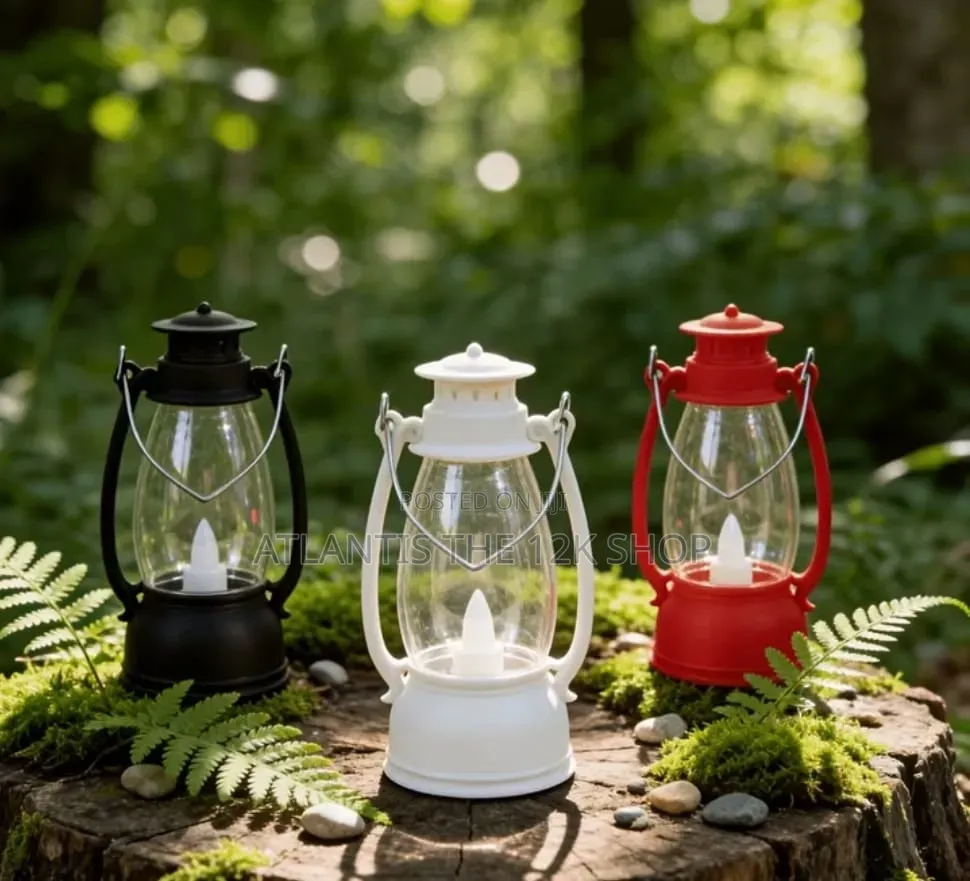 Battery Powered LED Lantern Flame Light Oil Lamp Style Long Lasting