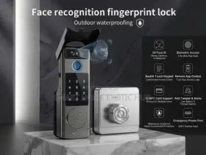 Tuya WiFi Waterproof 3D Face Door Lock With Single Fingerprint