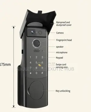 Tuya WiFi Waterproof 3D Face Door Lock With Single Fingerprint