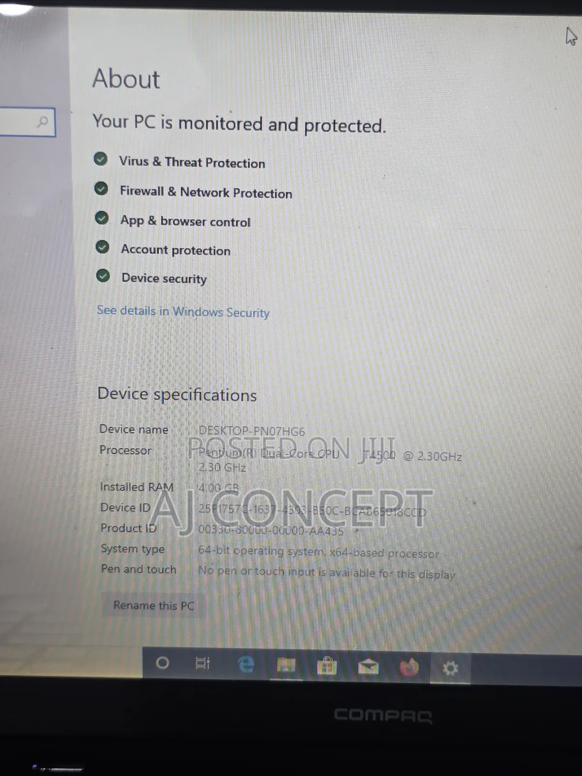 Laptop HP Compaq Presario CQ56 4GB Intel Pentium HDD 320GB