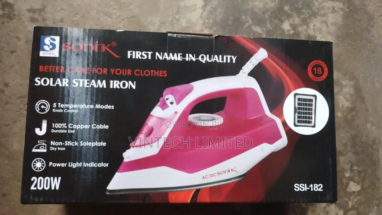 Solar Steam Iron
