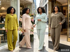 Ladies 2-Piece Set - Shirt & Trouser