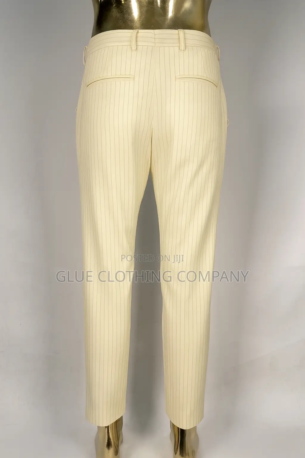 Cream Striped Pant