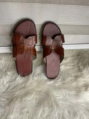 Brown Leather Pam Slippers