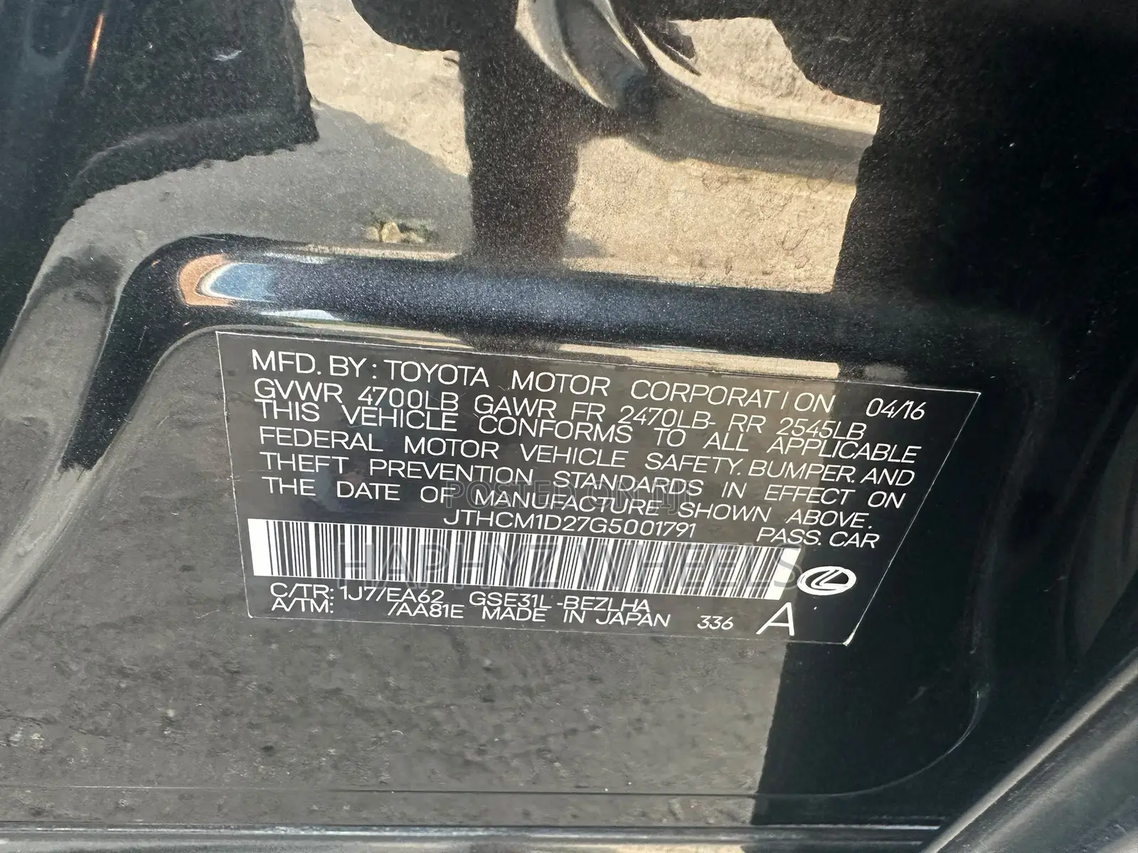 Lexus IS 300 AWD 2016 Black