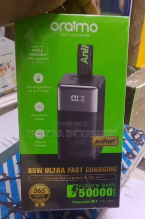 Oraimo 50000mAh Power Bank. Oraimo 85W PowerJet 501.