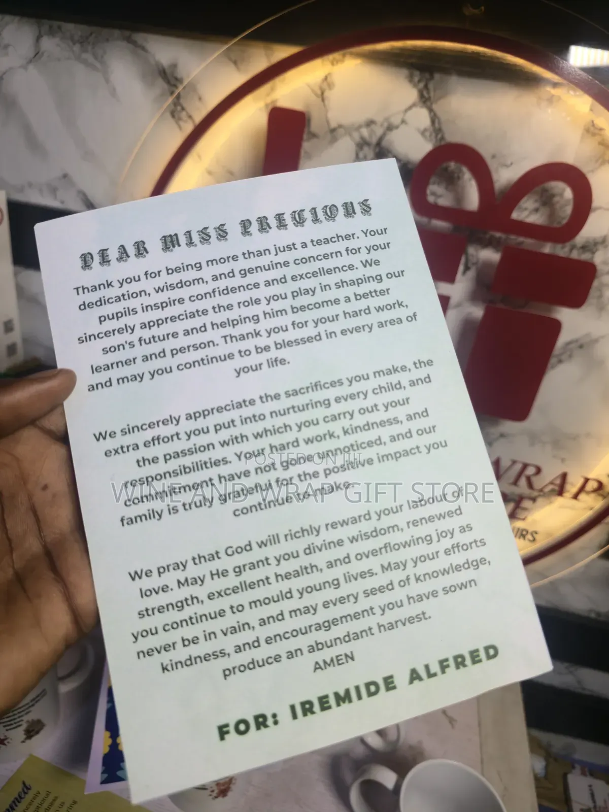Personalized Gift Card