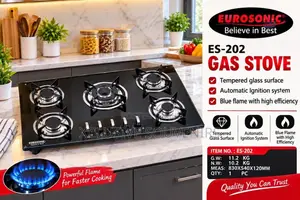 Eurosonic 5Face Inbult Gas Cooker With Automatic Ignition & Blue Flame