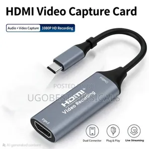 1080P HDMI to Type-C Video Capture Card — USB-C Audio & Video Grabber