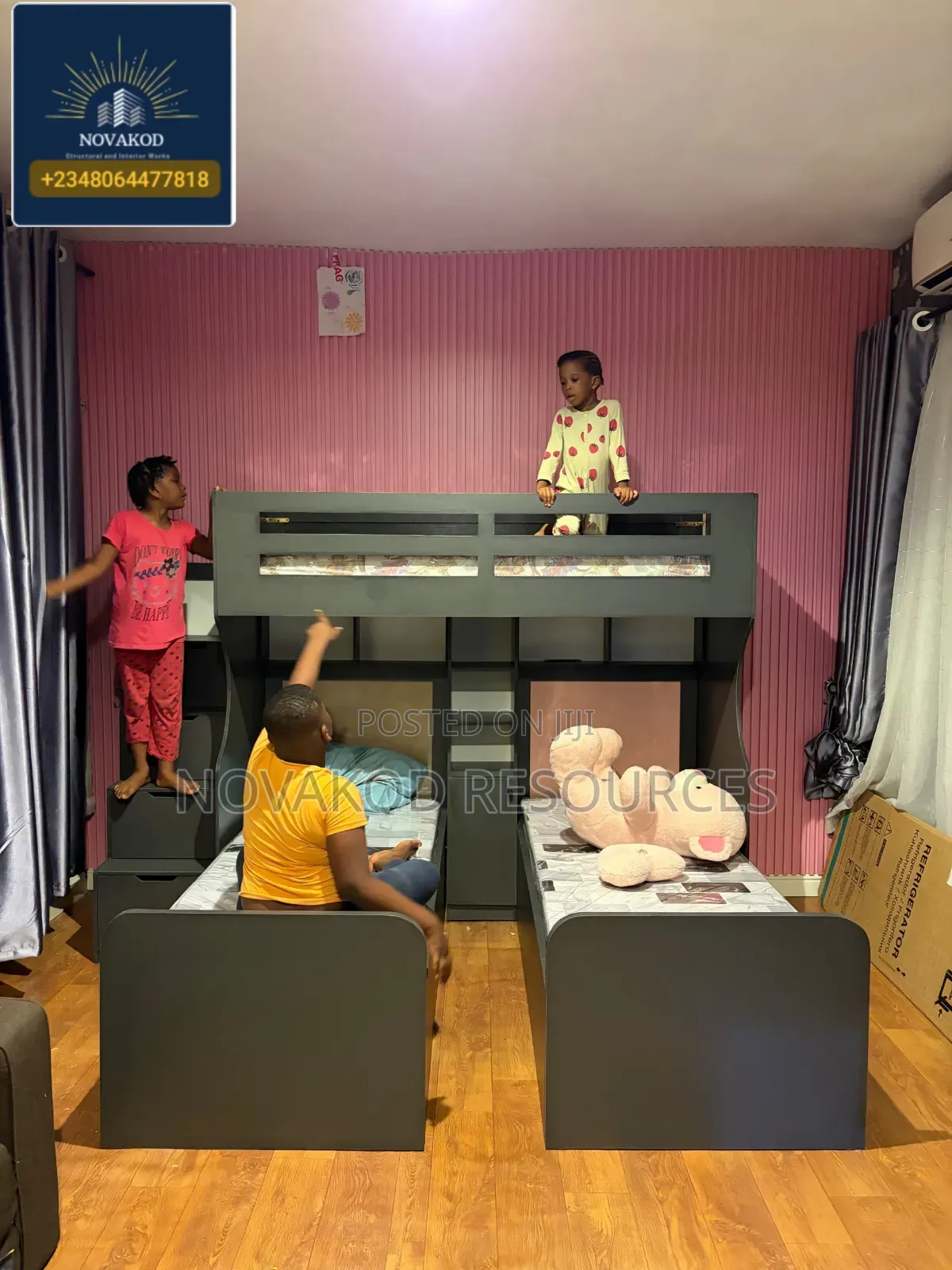 Bunk Bed (Double Decker) for 3 Children.