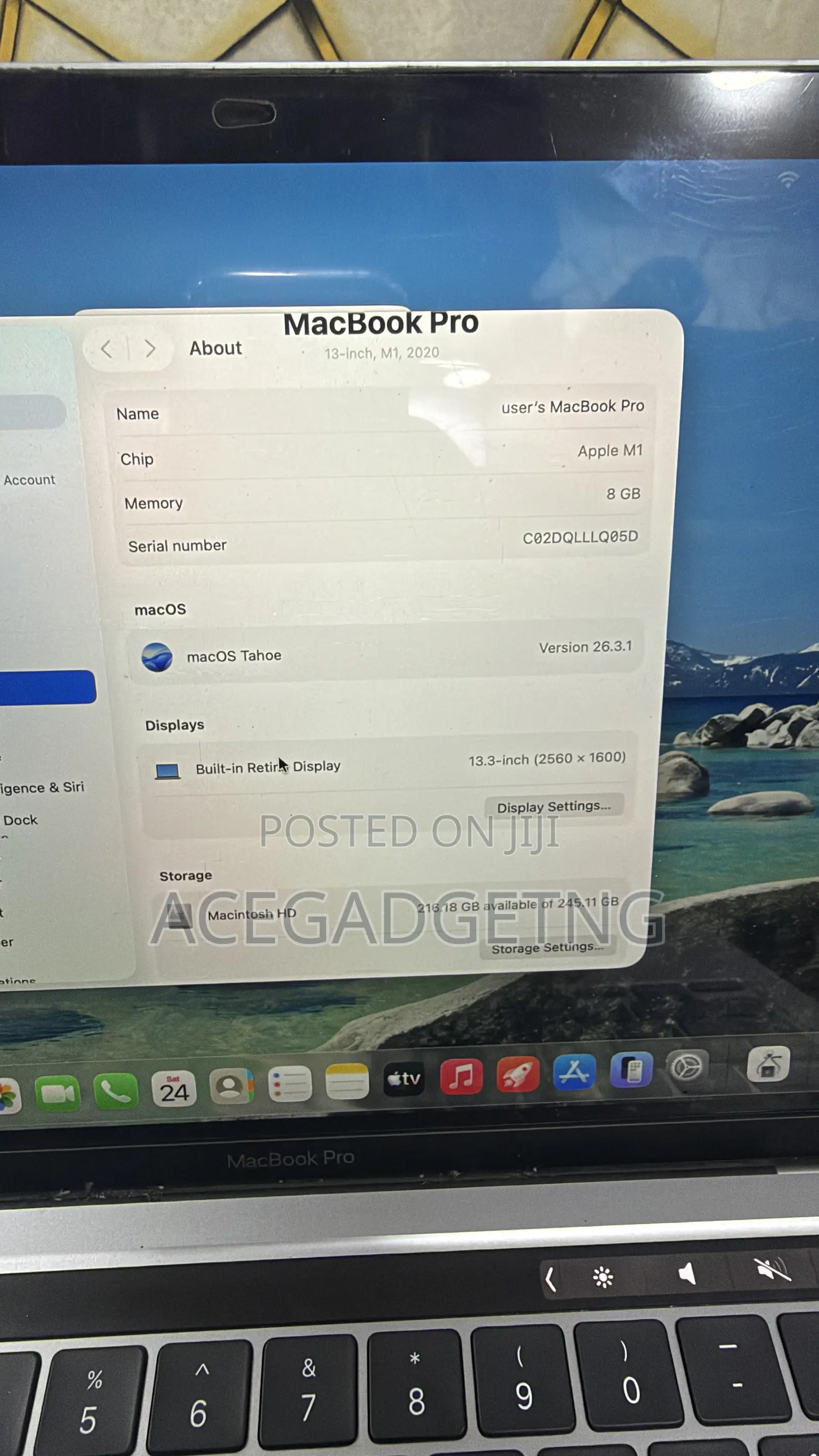 Laptop Apple MacBook Pro 2021 M1 8GB Apple M1 SSD 256GB