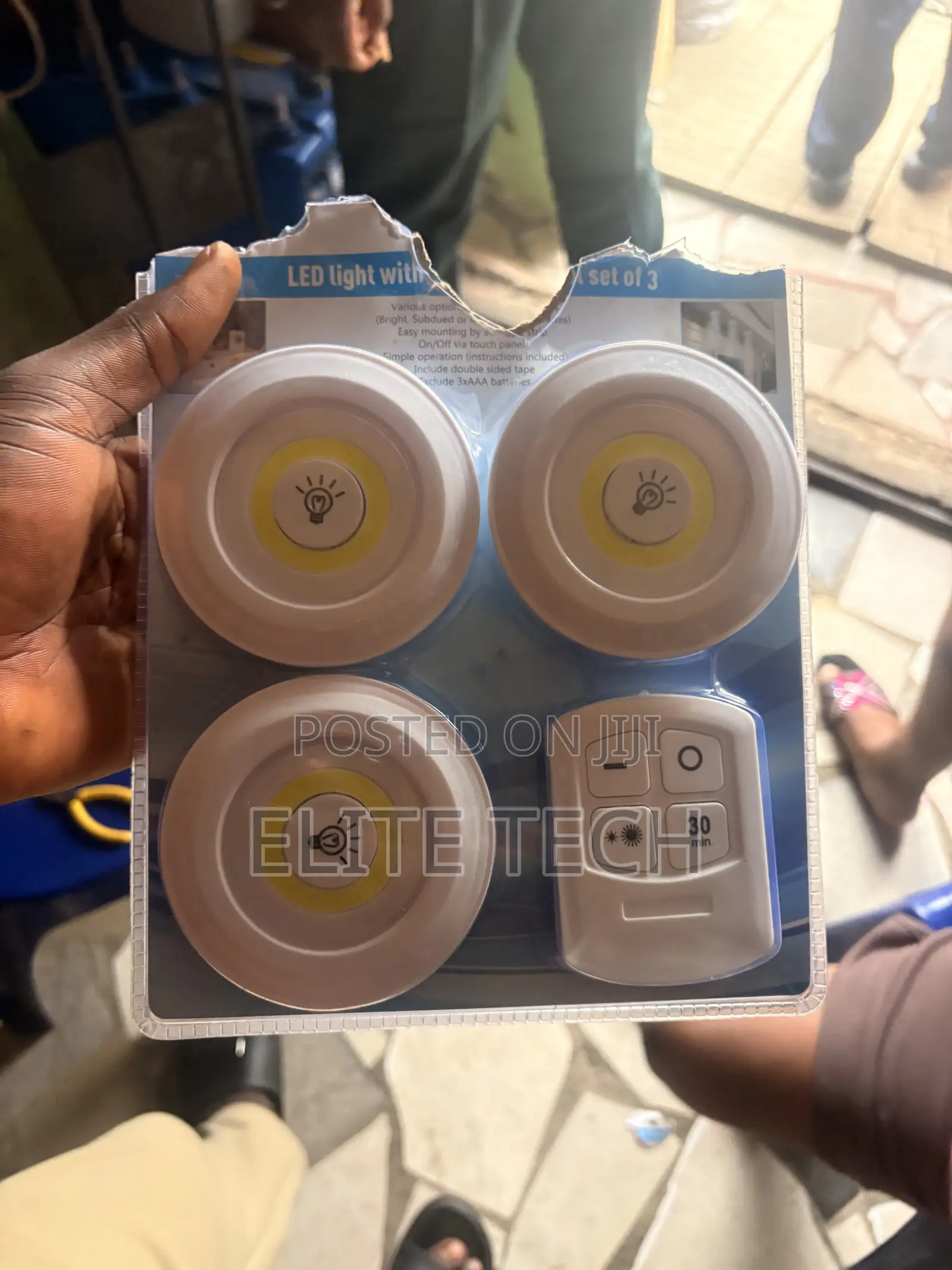 Wireless LED Touch Cabinet Puck Lights Set of 3 With Remote Control