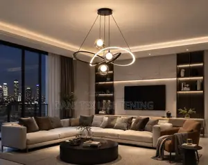 Mid-Century Minimalist Living Room Chandelier, Study Lamp, Wabi-Sabi