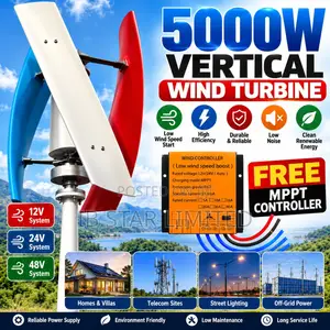 Buy 5000W Vertical Wind Turbine for Your Home and Business