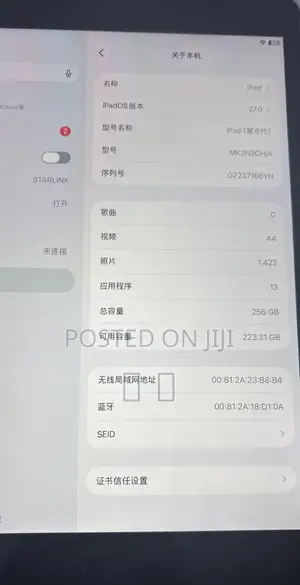 Apple iPad 10.2 (2021) 256 GB Gray