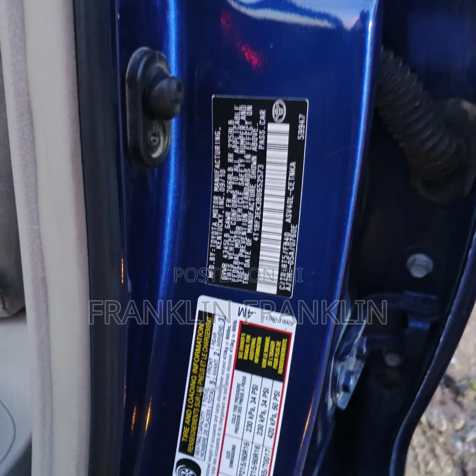 Toyota Camry 2011 Blue