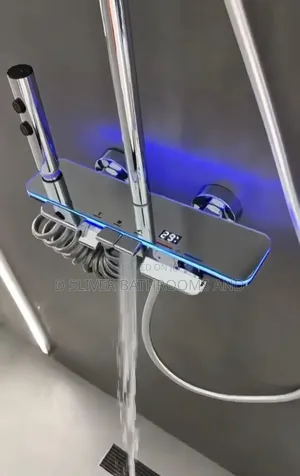 Luxury Digital Thermostatic Shower Panel With Hand Rose