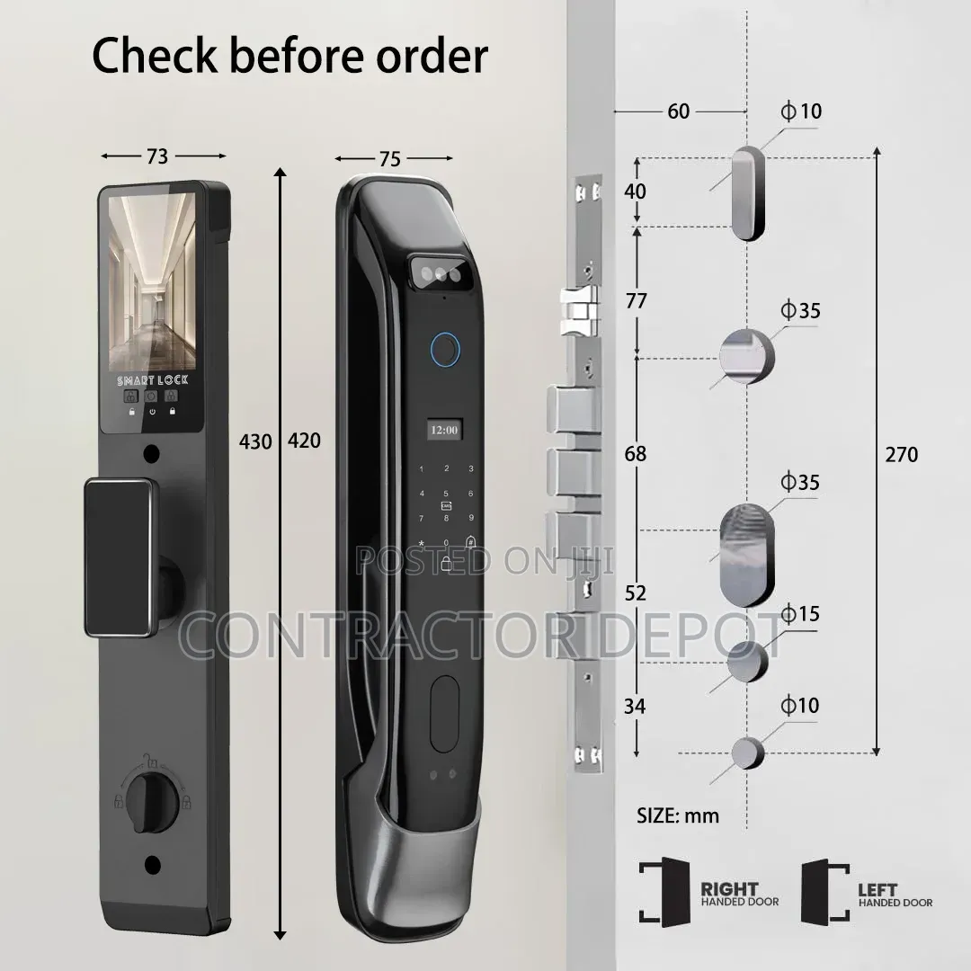 Video Intercom 3D Face Recognition Tuya Smart Lock