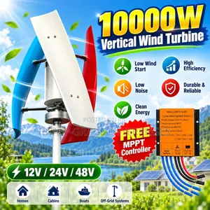 Upgrade Your Energy Setup With 10,000W Wind Turbine!