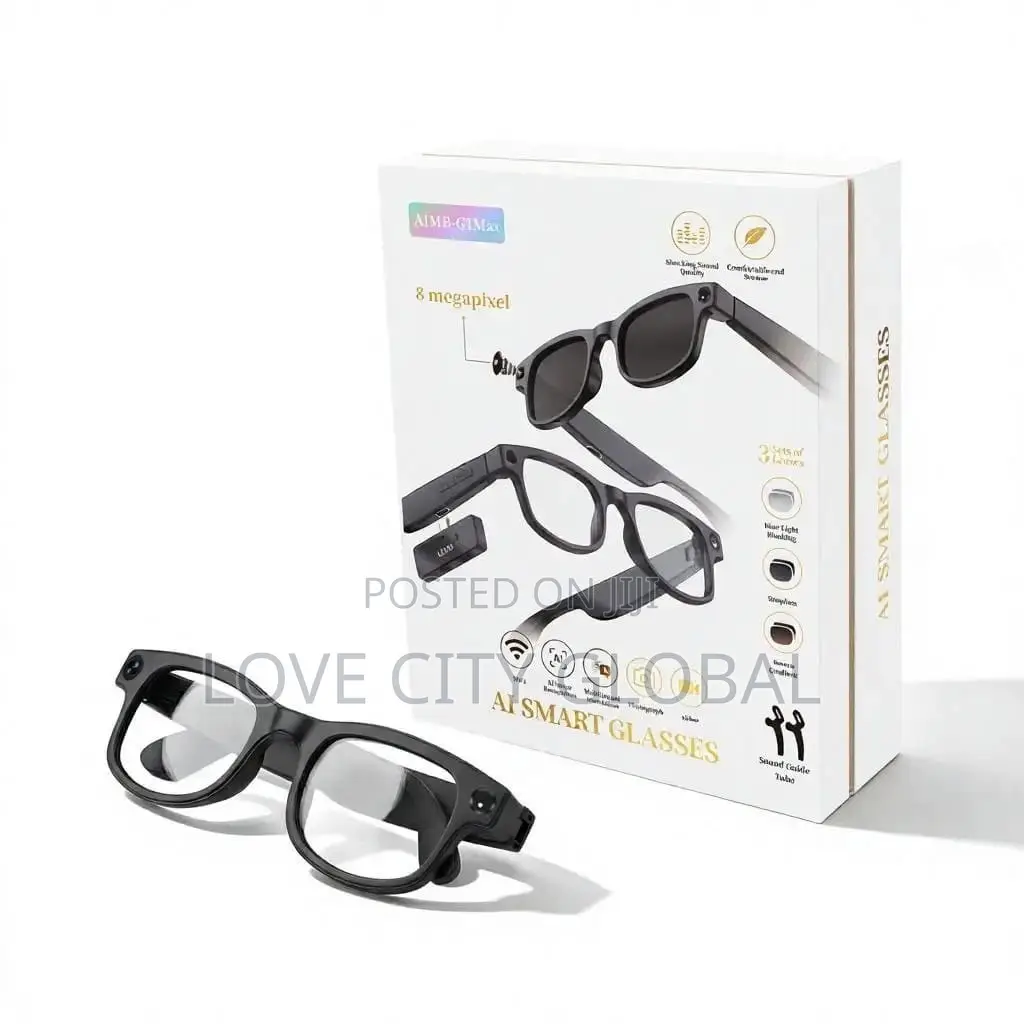 G1 Max AI Smart Glasses 8MP 4K Camera, ChatGPT, Bluetooth, 3 Lenses