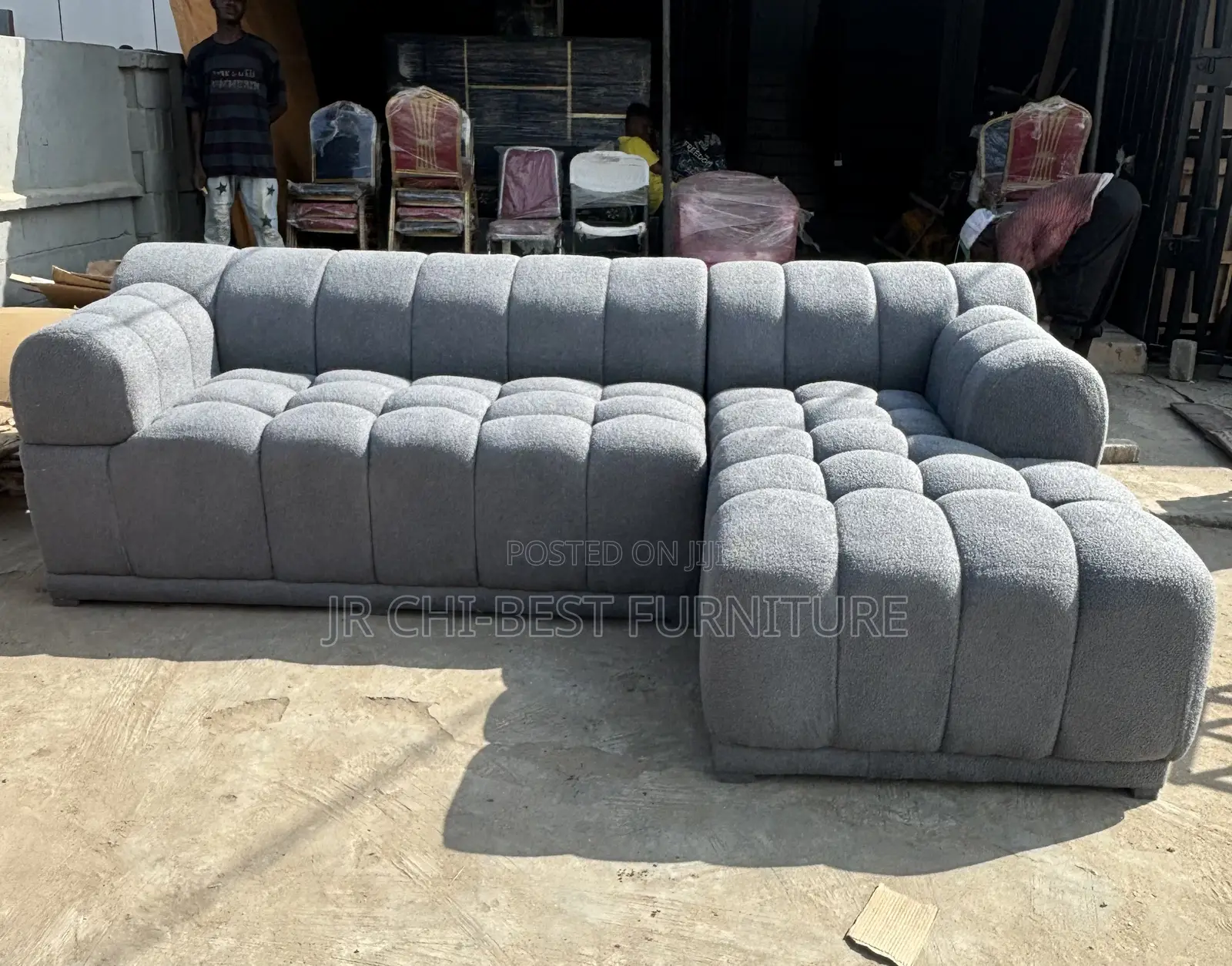 Quality Upholstery Fabric L-Shaped Sofa
