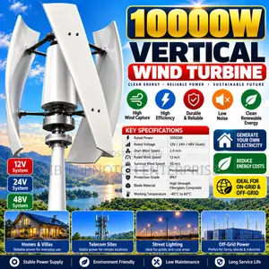 Reliable Wind Energy 10,000W 48V Vertical Wind Turbine