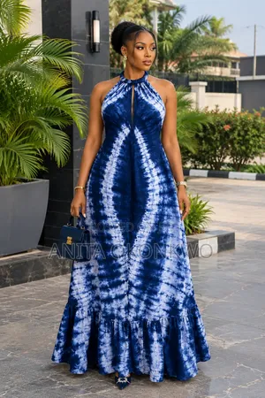 Adire Backless Dress