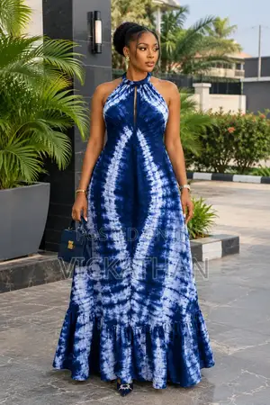 Adire Backless Dress