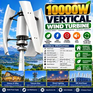 Upgrade Your Energy Setup With 10,000W Vertical Wind Turbine