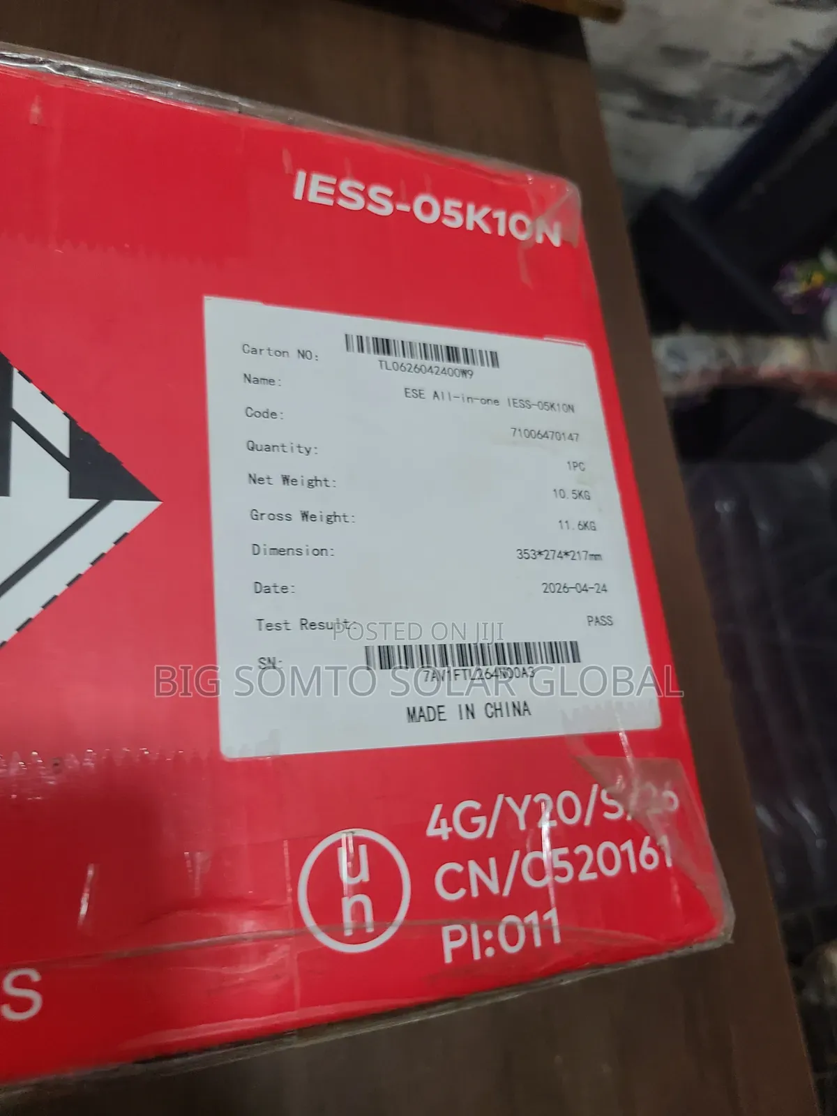 1kwh/500w Itel Solar Generator