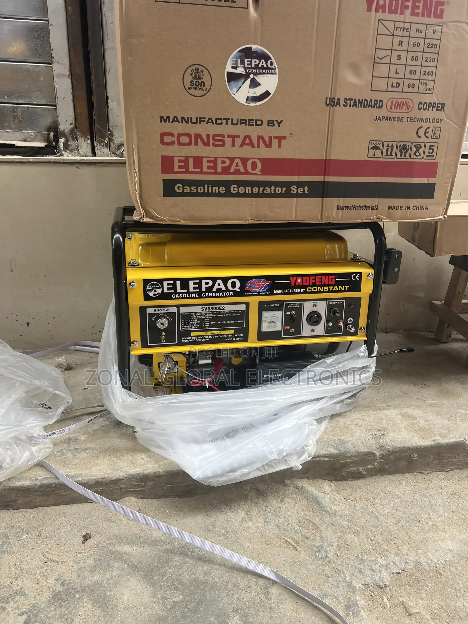 Original Elepaq Constant Generator 4.5kva Key Start 100% Copper Coil